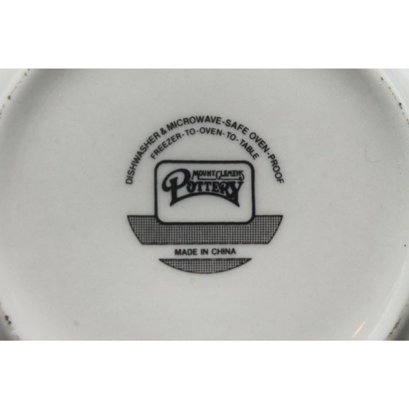 Set of 7 ~ 6⅝" STONEWARE SMALL Bowls ~ Christmas Tree ~ Off White / Green Bands - Picture 12 of 12